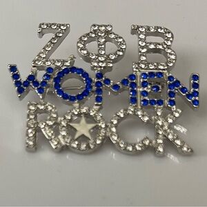 For Zeta Phi Beta “Ladies Rock” Brooch